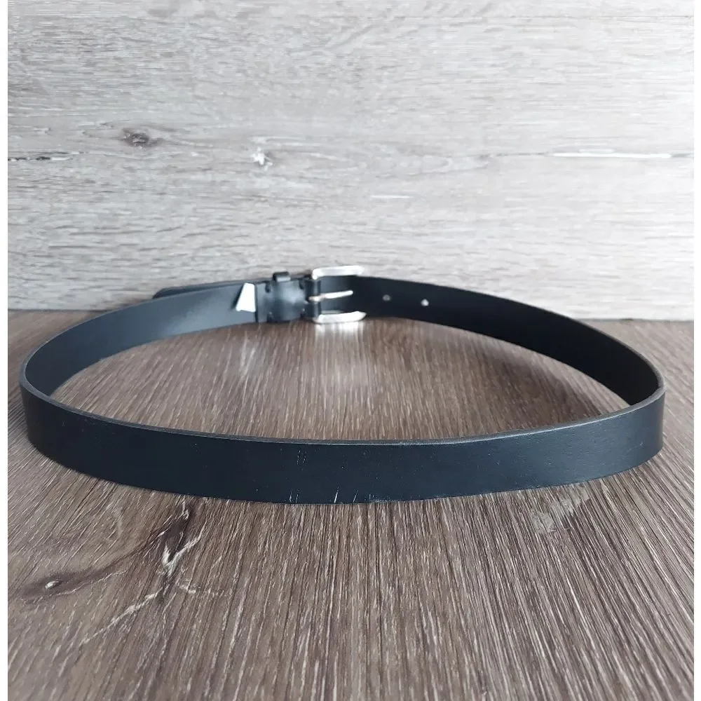 Crewcuts Black Italian Bonded Leather Belt Large
